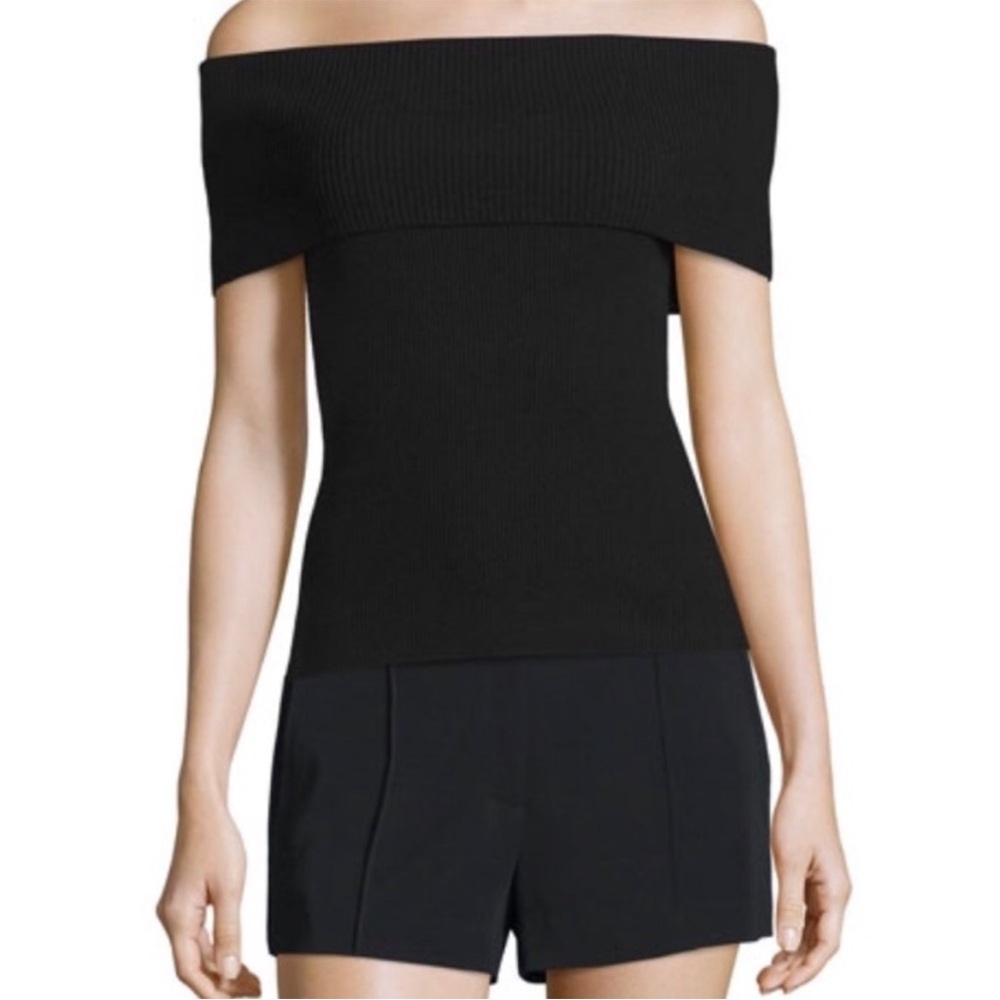 ALC Ribbed Foldover Off The Shoulder Top